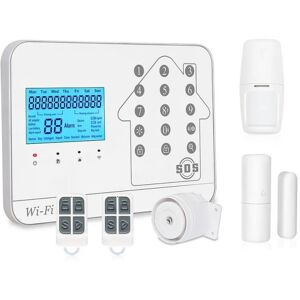 Alarme maison connectée sans fil wifi box internet et gsm futura blanche smart life- lifebox