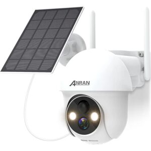 - Caméra de Surveillance Extérieur 3MP WiFi sans Fil Solaire avec Batteries pir Détection Humaine Compatible Alexa Q01 Blanc