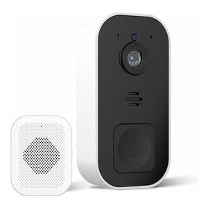 SUNXURY Caméra de sonnette WiFi sans fil, sonnette vidéo de sécurité intelligente, sonnette d'interphone hd, sonnette domestique rechargeable avec machine - Publicité