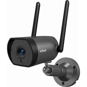 Caméra Surveillance WiFi Exterieure Détection de Mouvement pir Audio Bidirectionnel PC/Sirène/IP66 - black - Iegeek - Publicité