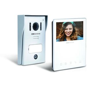 Interphone vidéo filaire, coloris blanc - VisioKit 4.3 Scs Sentinel - Publicité