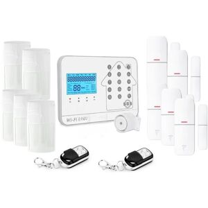 Kit alarme maison connectée sans fil wifi box internet et gsm futura blanche smart life Lifebox kit animal 5