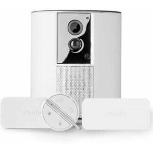 Somfy - 1875249 One + - Système d'alarme avec caméra de surveillance intégrée Full hd - Sirène 90dB - Vision Grand Angle 130° - Avec 2 détecteurs - Publicité