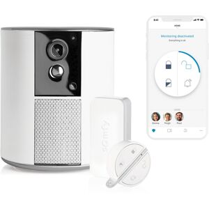 Somfy - 2401493 - One + - Système d'Alarme avec Caméra de surveillance intégrée Full hd - Sirène 90dB - Vision grand angle 130°- Détecteur de - Publicité