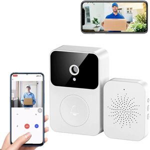 Qiyao - Sonnette Sans Fil Connectée Avec Caméra De Surveillance, Wifi Smart Camera, Enregistrement Vidéo, Sonnette Porte (Type-C), Plusieurs Sonnerie - Publicité