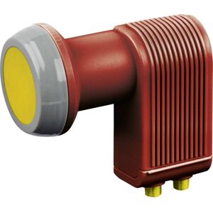 Tête LNB twin Schwaiger  résistant aux intempéries - rouge brique