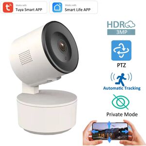 MERKMAK Tuya Smart WiFi 3MP ip Camera Securite Suivi Automatique Detection de Mouvement Interphone Vocal Interieur Bebe Moniteur Camera avec Onvif - Publicité