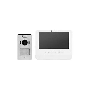 Smartwares DIC-22212 Interphone vidéo 2 fils Set complet 1 foyer argent, blanc - Publicité