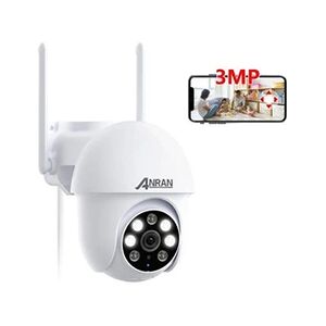 Anran 3MP Caméra Surveillance extérieure Wifi 2.4Ghz Audio Bidirectionnel Détection du Mouvement 355° Suivi automatique - Publicité