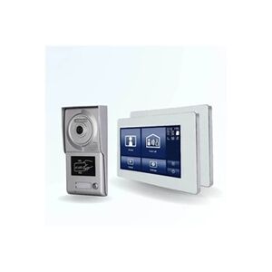 BT Security Portier interphone vidéo neo 2 fils - 1 appartement - 2 écrans tactiles smart 7 blanc - avec lecteur de badge - Publicité