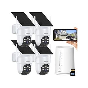 Anran Kit Caméra de Surveillance Sans fil 4MP+Carte sd 64G Blanc - Publicité