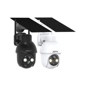 Anran 2 pièces Caméra Surveillance 2K HD 3MP Panneau Solaire Extérieur sans Fil Détection PIR Compatible Alexa et Google Home - Publicité