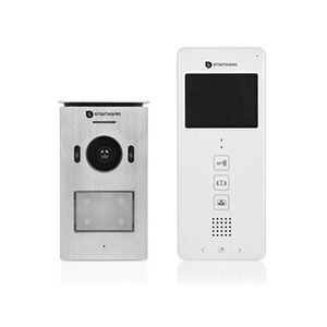 Smartwares DIC-22112 Interphone vidéo 2 fils Set complet 1 foyer blanc - Publicité