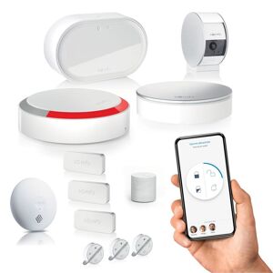 Somfy Home Alarm Advanced - Pack sécurité vidéo - Alarme Maison sans Fil Connecté Wifi - Module GSM - Caméra de surveillance intérieure - Publicité