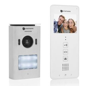 SMARTWARES Interphone vidéo 2 fils pour 1 appartement avec écran 3.5" tactile DIC-22112 - Publicité
