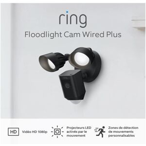 Caméra de sécurité RING Floodlight Cam Wired PLUS Noir