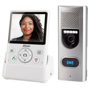Alecto Sonnette intercom avec caméra et écran couleurs 3.5" ADI-250 Blanc-Argent - Publicité