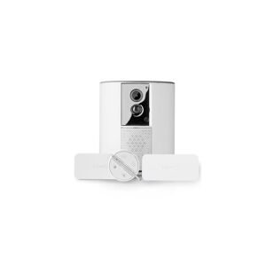 SOMFY 1875249 - Somfy One + - Système d'alarme avec caméra de surveillance intégrée Full HD - Sirène 90dB - Vision Grand Angle 130° - Avec 2 détecteurs d'ouverture IntelliTAG et 1 badge télécommande - Publicité