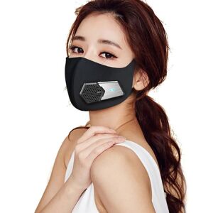 3Pcs Intelligent Electric Air Purifying Mask Black