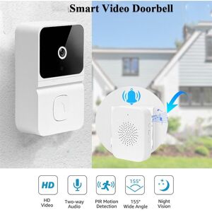 Smart HD 1080P Interphone vidéo sans fil WI-FI Portier Vidéo Portier visuel  Cloche WIFI Caméra pour les appartements IR Alarme Caméra de sécurité sans  fil avec piles et 2 carillons Argent 