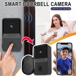 (SU)Sonnette caméra sans fil, sonnette intelligente sans fil WiFi caméra Hd interphone vidéo interphone de sécurité intelligent - Publicité