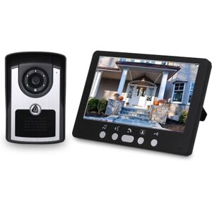 TOMTOP Système d'interphone de sonnette de téléphone de porte vidéo de caméra de moniteur HD de 7 pouces - Publicité