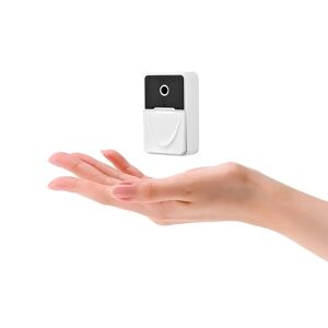 TOMTOP Sonnette vidéo intelligente sans fil HD caméra PIR détection de mouvement IR alarme sécurité porte cloche Wi-Fi interphone pour appartement à la maison - Publicité