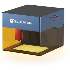 SCULPFUN iCube 3W Machine de gravure laser portable avec filtre à fumée et alarme de température, zone de gravure 130x13 - Publicité