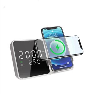 Banggood Chargeur sans fil Bakkey 15W avec alarme horloge affichage température, pad de chargement sans fil rapide pour Smart Pho - Publicité