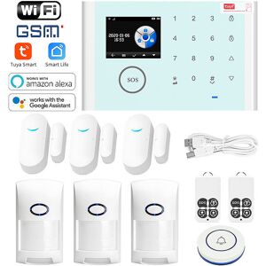 Banggood Tuya Smart WiFi Système d'Alarme à domicile Kit Alarme sans fil GSM Anti-vol Intelligent Système de sécurité pour portes - Publicité