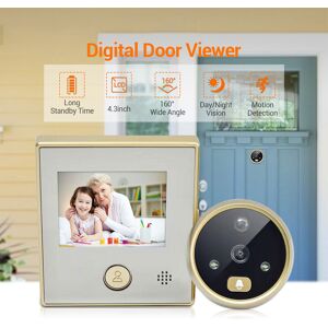 Banggood Sonnette vidéo intelligente Smart Video Doorbell Door Camera avec un écran couleur de 2,8 pouces, un angle de vue large - Publicité