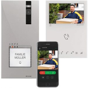 Kit quadra videophone avec moniteur mini comelit 8451v/bm