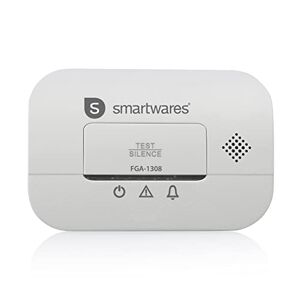 Smartwares Détecteur de CO FGA-13081 Capteur 10 Ans Piles 3 Ans avec indications LED et Bouton de Test - Publicité