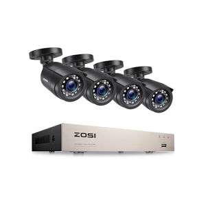 ZOSI 1080p Caméra de Surveillance Extérieure avec 8CH H.265+ 5MP Lite DVR, 20m Vision Nocturne, Détection de Mouvement et Alerte Instantanée, sans Disque Dur fourni - Publicité