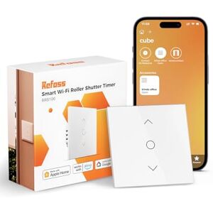 Refoss Intelligente Interrupteur Volet Roulant Connecté (FIL NEUTRE REQUIS), Interrupteur Volet Roulant WiFi Compatible avec HomeKit, Alexa et Google Home, Contrôle de Pourcentage et Contrôle à Distance - Publicité