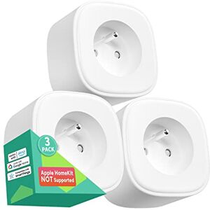 Prise Connectée (Type F), 16A Prise WiFi Compatible avec Alexa et Google  Home, Prise avec Mesure de Consommation d'Énergie pour Panneau Solaire