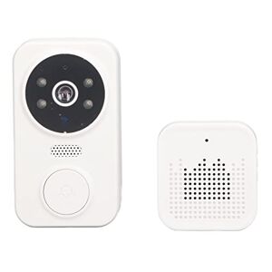 ASHATA Caméra de Sonnette Vidéo WiFi, Sonnette de Téléphone Vidéo à Distance sans Fil WiFi, Sonnette de Surveillance de Vision Nocturne Infrarouge Interphone Bidirectionnelle HD pour - Publicité