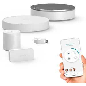 somfy 1875279 Home Alarm Essential Starter Pack Système d'Alarme Maison sans Fil Connecté Wifi 1 IntelliTAG 1 détecteur de mouvement 1 badge Compatible Alexa, Assistant Google et TaHoma - Publicité