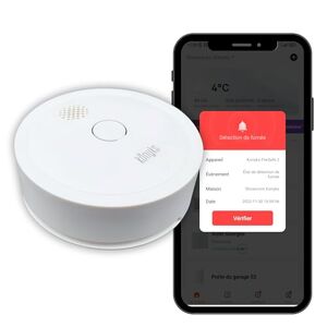 Konyks Détecteur de fumée connecté Wi-FI,  Firesafe 2, Notifications en Temps réel sur Smartphone, 5 Ans d'autonomie, Scénarios, Pas de Hub nécessaire - Publicité