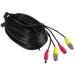 Yale SV-BNC30 Câble Coaxial BNC 30m   Câble Vidéo 2 en 1 BNC et Alimentation pour Caméra de Vidéosurveillance (Caméra CCTV/Enregistreur DVR), Noir - Publicité