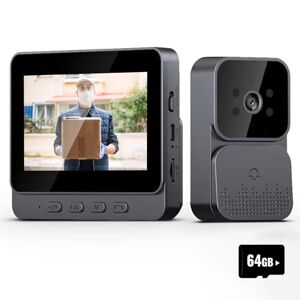 Visiophone sans fil Interphone Portier vidéo Oeil de chat électronique  intelligent DD1 avec écran LCD de 2,8 poucesvision nocturne infrarouge /