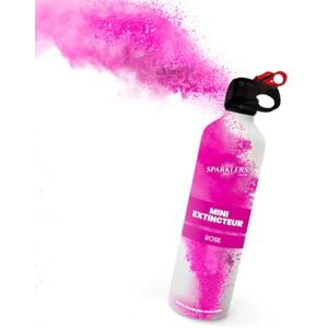 SPARKLERS CLUB Mini Extincteur Poudre Holi avec 150gr de Poudre Holi idéal pour vos événements, petits et grands, fêtes Holi, festivals, Gender Reveal / Baby Shower, anniversaires, mariages (Rose) - Publicité