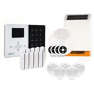 Atlantic Alarme Maison sans Fil IP IPEOS KIT Extra sirène Solaire MD-326R Pack Alarme WiFi Paramétrage à Distance Blanc et Noir - Publicité