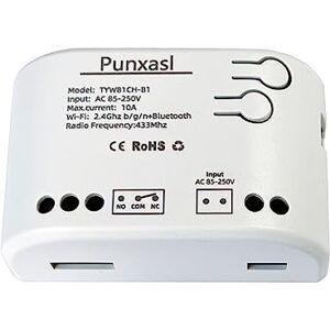 Punxasl Tuya Module de Commutation Wi-Fi Intelligent Volet Roulant Connecté, Magasins de Rideau Commutateur WiFi, 1 Canaux USB 5V/AC 85-250V Minuterie Intelligente Moteur Mural - Publicité