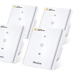 Maxcio HomeKit Interrupteur Volet Roulant Connecté, Interrupteur WiFi pour Rideaux Compatible avec HomeKit/Alexa/Google Home, Commande Vocale, Contrôle à Distance, Minuterie et Partage, 4 Packs - Publicité