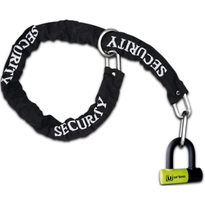 Urban Security Antivol Mini U URBAN UR59 + Chaîne Lasso 10mm x 120cm -