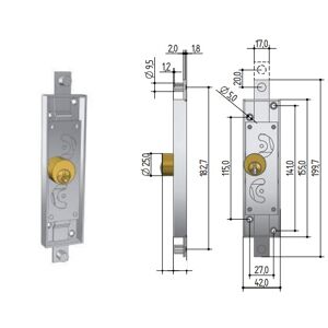 PREFER Serrure de porte basculante - PREFER - PRE6110.0100