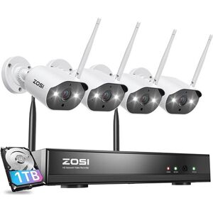 Non communiqué ZOSI 8CH 2K NVR H.265+ Enregistreur avec disque dur de 1 To 4pcs Caméra IP WiFi 3,0MP Kit Vidéosurveillance sans Fil Extérieur 36m Vision Nocturne IP66 APP Grauite pour Smartphone - Publicité