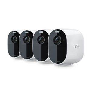 Pack de 4 caméras de surveillance Arlo Essential Spotlight Wifi Intérieur et Extérieur Blanc Blanc - Publicité