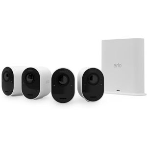 Pack de 4 caméras de surveillance connectées Arlo Ultra 2 Spotlight intérieure-extérieure Blanc Blanc - Publicité